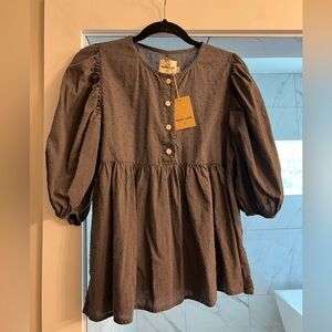 Rudy Jude Day Blouse M Grey NWT